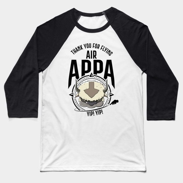 Air Appa - Ver 2 Baseball T-Shirt by wookiemike